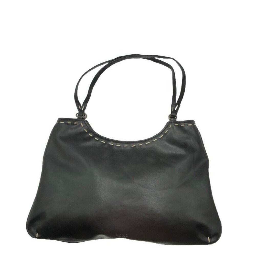 Y2K Black Faux Leather Shoulder Bag Purse Grunge Punk Emo Goth Whimysygoth XOXO